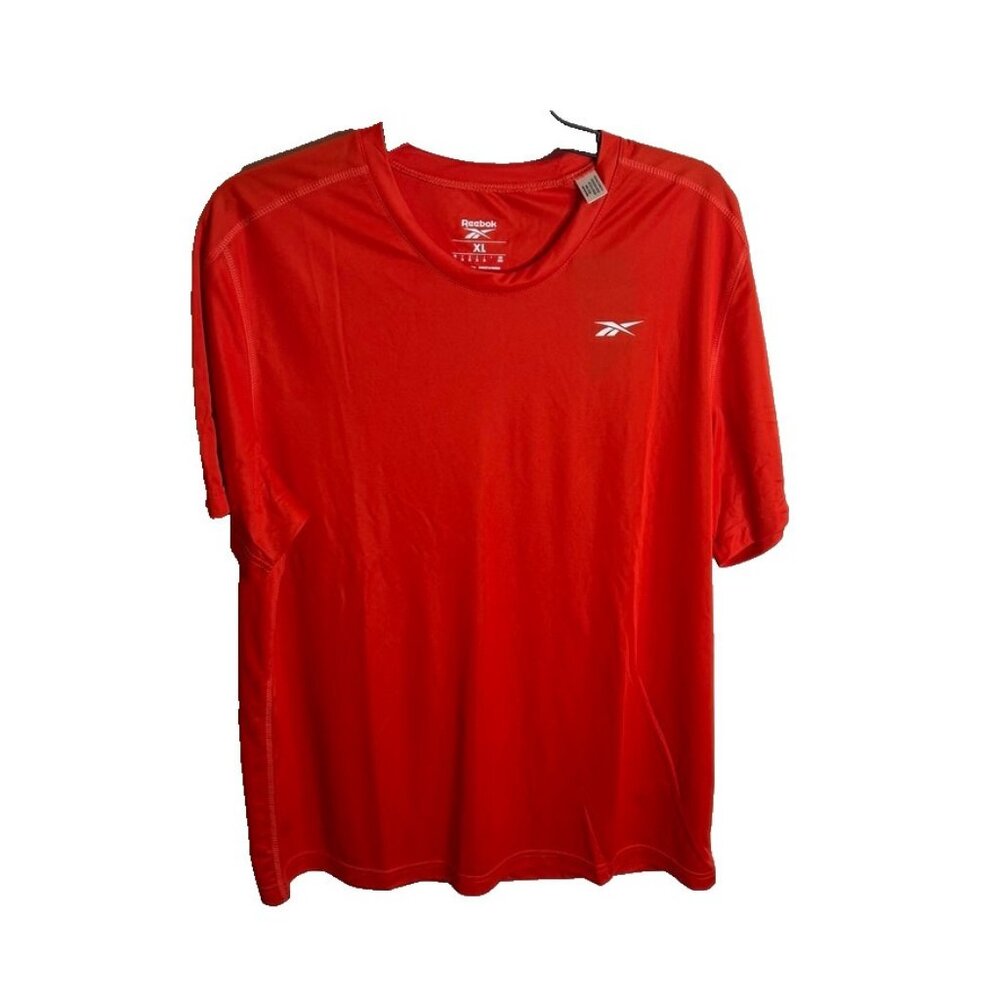 Reebok Men's Short Sleeve Crewneck Training Tech T-Shirt Orange Size M
